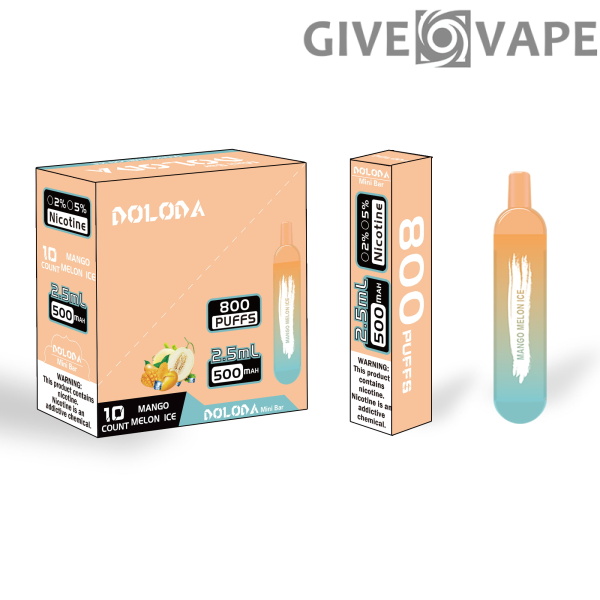 DOLODA Mini bar 800 Puffs 2% Cigarrillos electrónicos desechables recargables con nicotina Vape al por mayor - GiveVape - 8
