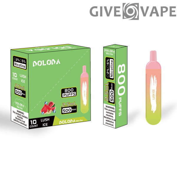 DOLODA Mini bar 800 Puffs 2% Cigarrillos electrónicos desechables recargables con nicotina Vape al por mayor - GiveVape - 5