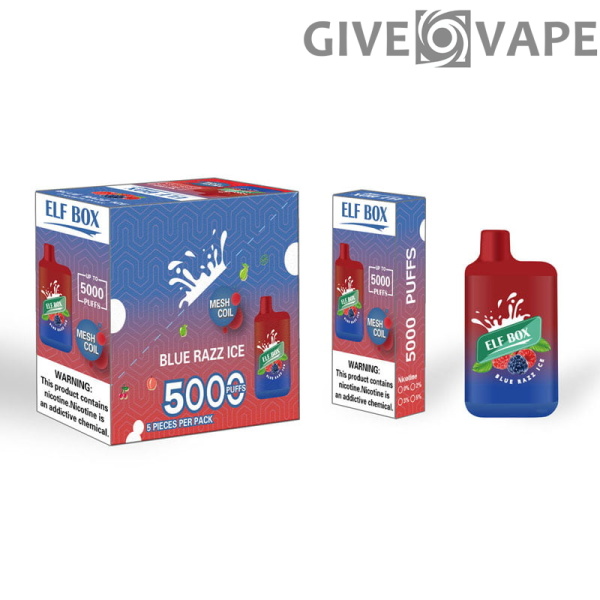 ELF BOX 5000 Rookwolken 0% 2% 3% 5% Nicotine Wegwerp Vape Authentieke E-sigarettenpen Groothandel - GiveVape - 12