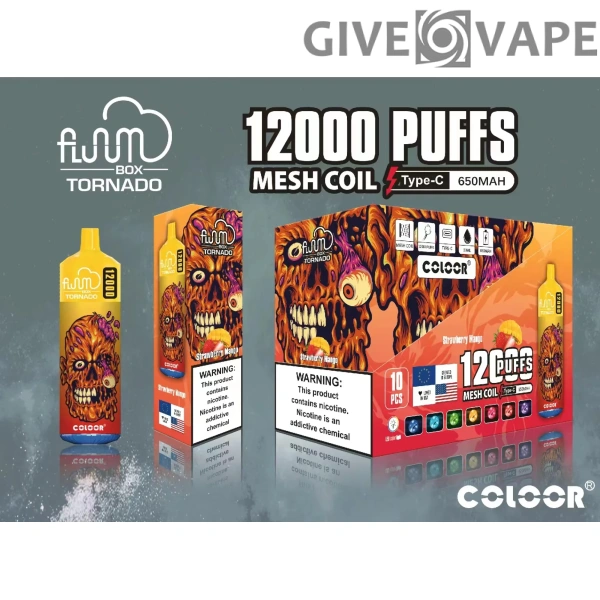 FLUUM BOX 12000 Puff 0% 2% 3% 5% Nikotin Újratölthető Eldobható Vape Pen toll E-cigaretta Nagyker - GiveVape - 8