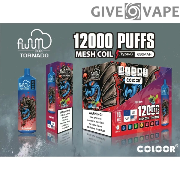 FLUUM BOX 12000 Puff 0% 2% 3% 5% Nikotin Újratölthető Eldobható Vape Pen toll E-cigaretta Nagyker - GiveVape - 9