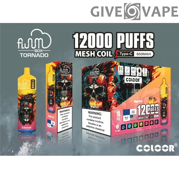 FLUUM BOX 12000 Szívás 0% 2% 3% 5% Nikotin Újratölthető Eldobható Vape Toll Toll E-cigaretta Nagyker - GiveVape - 6