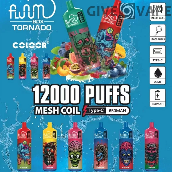 FLUUM BOX 12000 Szívás 0% 2% 3% 5% Nikotin Újratölthető Eldobható Vape Toll Toll E-cigaretta Nagyker - GiveVape - 1