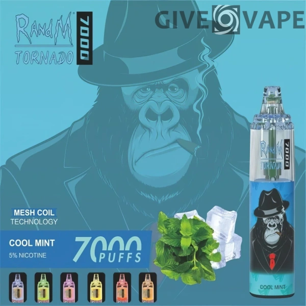 RandM Tornado 7000 Puffs 0% 2% 3% 5% Nicotina Vape de unică folosință Comerț cu ridicata - GiveVape - 2