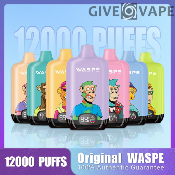 WASPE 12000 PUFFS Digital Box 0% 2% 3% 5% Nicotine Disposable Vape Wholesale - GiveVape - 1