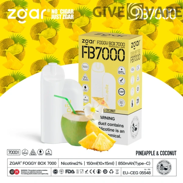 ZGAR FOGGY BOX 7000 Puffs 2% Nikotin wiederaufladbar Einweg-Vape Großhandel – GiveVape – 8