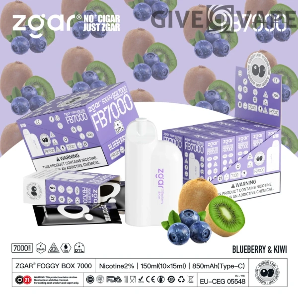 ZGAR FOGGY BOX 7000 Puffs 2% wiederaufladbarer Nikotin-Einweg-Vape-Großhandel – GiveVape – 15