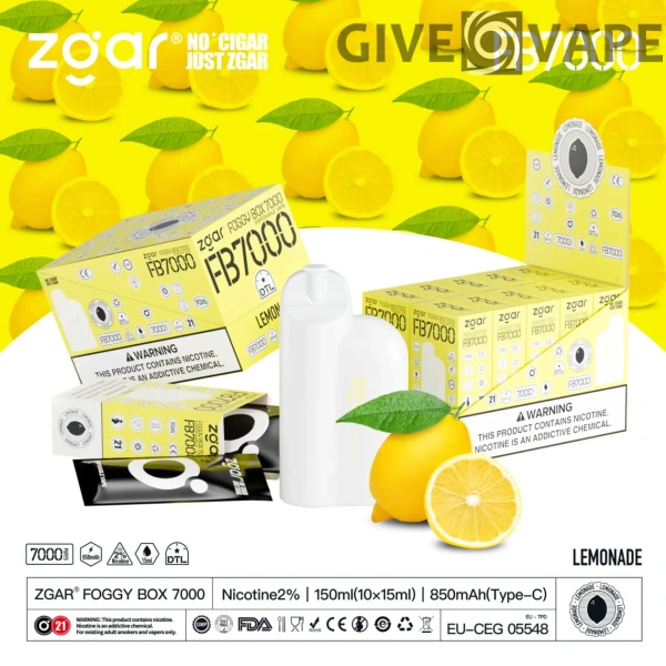 ZGAR FOGGY BOX 7000 Puffs 2% Nikotin wiederaufladbar Einweg-Vape Großhandel – GiveVape – 18