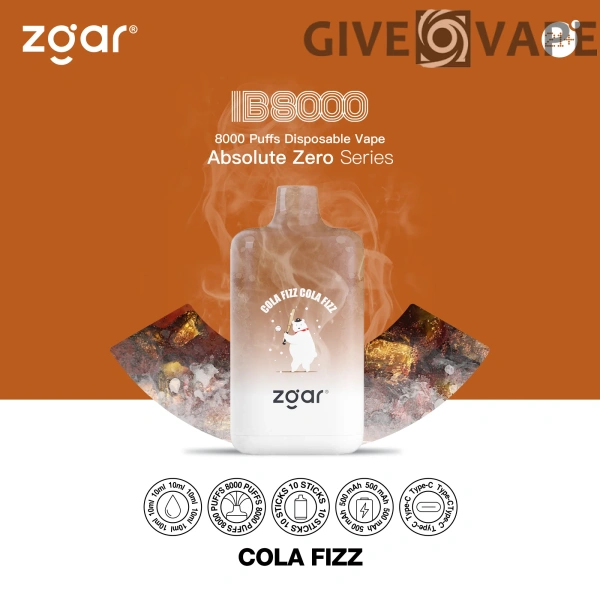 ZGAR ICE BOX 8000 Puffs 2% Nicotina Vape desechable recargable al por mayor - GiveVape - 1