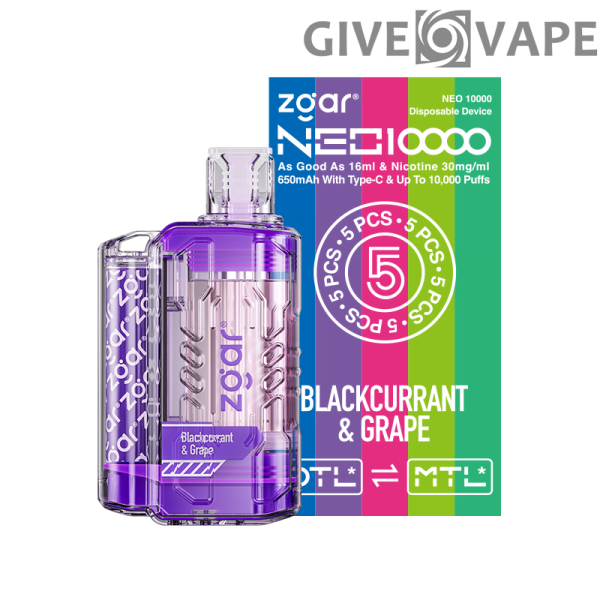 ZGAR NEO 10000 Puffs 3% Никотиновый перезаряжаемый одноразовый вейп оптом - GiveVape - 11
