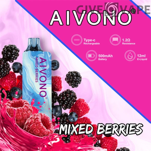 AIVONO AIM GUN 7000 Puffs 0% 2% 3% 5% Low Nicotine Rechargeable Disposable Vapes Pen Bulk Buy Wholesale - GiveVape - 6