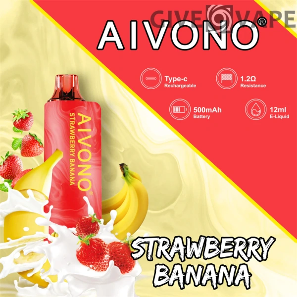 AIVONO AIM GUN 7000 Puffs 0% 2% 3% 5% Low Nicotine Rechargeable Disposable Vapes Pen Bulk Buy Wholesale - GiveVape - 9