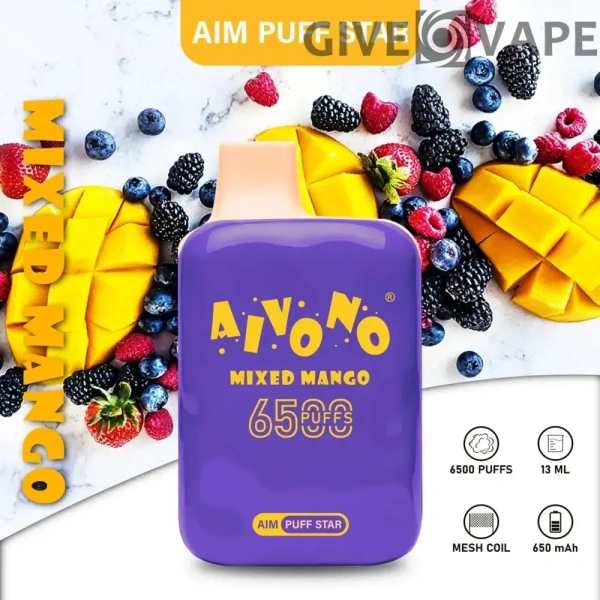 AIVONO AIM PUFFSTAR 6500 Puffs 0% 2% 5% Nízkonikotinové dobíjecí jednorázové vapky Pen Hromadně Koupit velkoobchod – GiveVape – 2