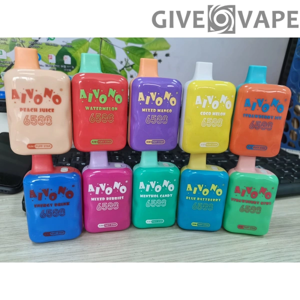 AIVONO AIM PUFFSTAR 6500 Puffs 0% 2% 5% Nízkonikotinové nabíjecí jednorázové vapes Pen Hromadně Koupit velkoobchod – GiveVape – 1