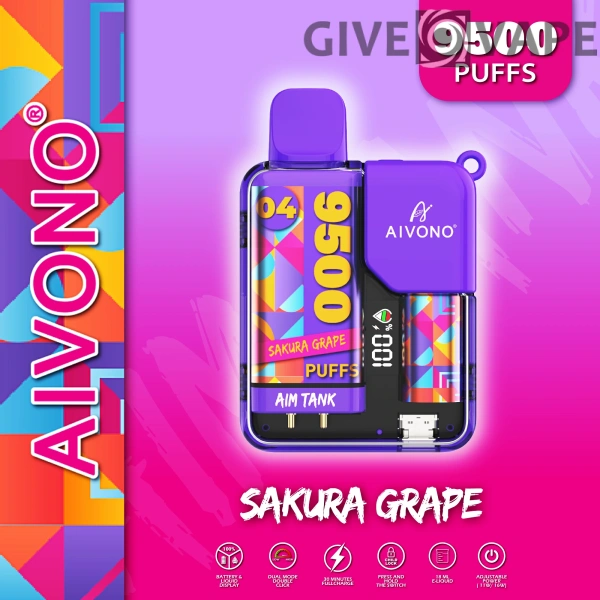 AIVONO AIM TANK 9500 Puffs 0% 2% 3% 5% Stylo vape jetable rechargeable à faible teneur en nicotine en vrac Acheter en gros - GiveVape - 5