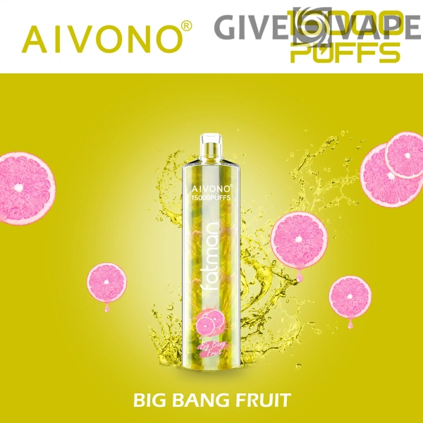 AIVONO FATMAN 15000 Puffs 0% 2% 3% 5% Перезаряжаемые одноразовые ручки для электронных сигарет с низким содержанием никотина Купить оптом - GiveVape - 4