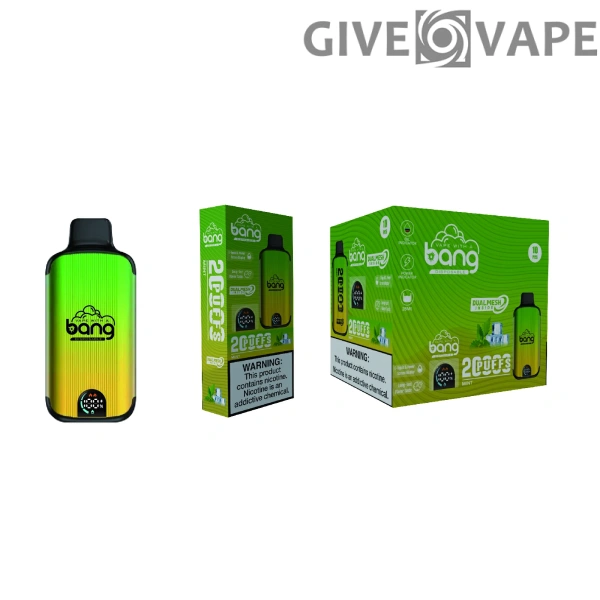 Bang Vape 20000 Puffs Dual Mesh 0% 2% 3% 5% Светодиодный дисплей с низким содержанием никотина Перезаряжаемый оптом Купить одноразовую ручку для вейпа оптом - GiveVape - 9