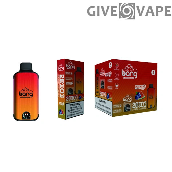 Bang Vape 20000 Puffs Dual Mesh 0% 2% 3% 5% Светодиодный дисплей с низким содержанием никотина Перезаряжаемый оптом Купить одноразовую ручку для вейпа оптом - GiveVape - 14
