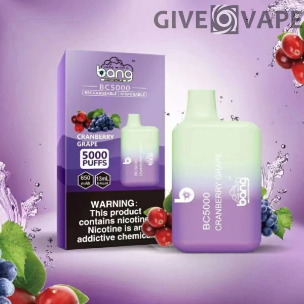 Bang BC 5000 Puffs 0% 2% 3% 5% Genopladelige engangsvapes med lav nikotinindhold Pen Bulk Køb Engros - GiveVape - 5