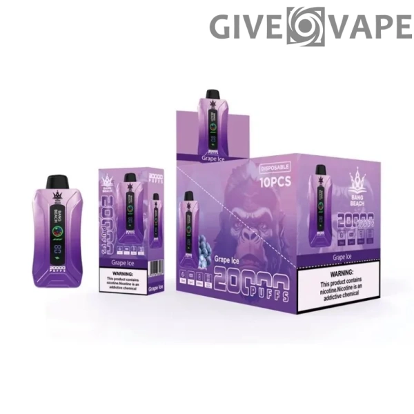 Bang Beach 20000 de pufături 0% 2% 3% 5% Stilo vape reîncărcabil de unică folosință cu conținut scăzut de nicotină Cumpărați cu ridicata - GiveVape - 7
