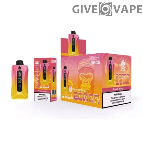 Bang Beach 20000 de pufături 0% 2% 3% 5% Stilo vape reîncărcabil de unică folosință cu conținut scăzut de nicotină Cumpărați cu ridicata - GiveVape - 9