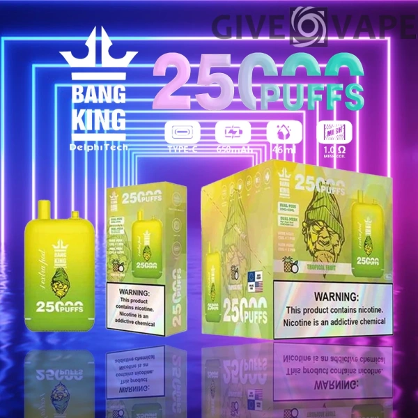 Bang King 25000 Puffs Dual Pods 0% 2% 3% 5% Low Nicotine Rechargeable Disposable Vapes Pen Bulk Buy Wholesale - GiveVape - 3