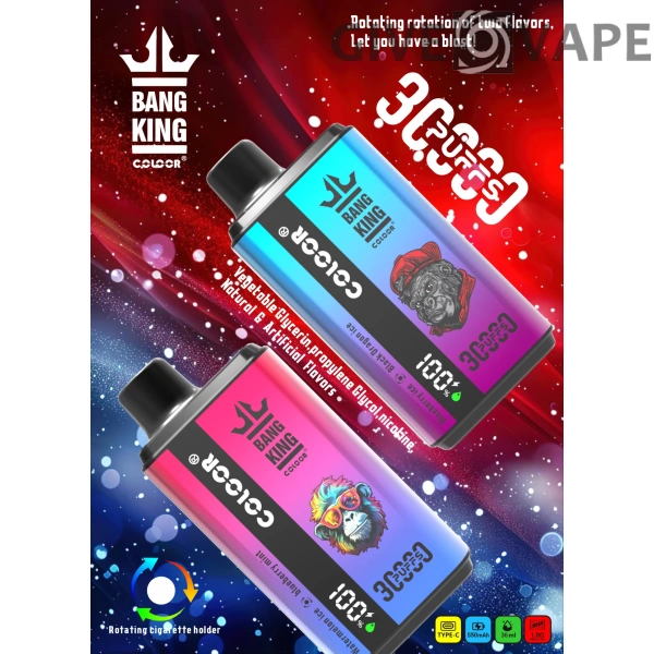 Bang King 30000 de pufuri cu aromă dublă 0% 2% 3% 5% Stilo vape reîncărcabil de unică folosință cu conținut scăzut de nicotină Cumpărați cu ridicata - GiveVape - 1