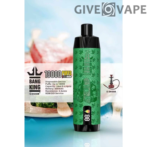 Bang King Crown Bar 18000 Puffs 0% 2% 3% 5% Low Nicotine Rechargeable Disposable Vapes Pen Bulk Buy Wholesale - GiveVape - 4