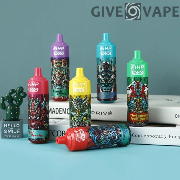 FIHP 9000 Puffs 2% 5% Låg nikotinhalt Uppladdningsbara disponibla vapes Penna Bulk Köp grossist - GiveVape - 1