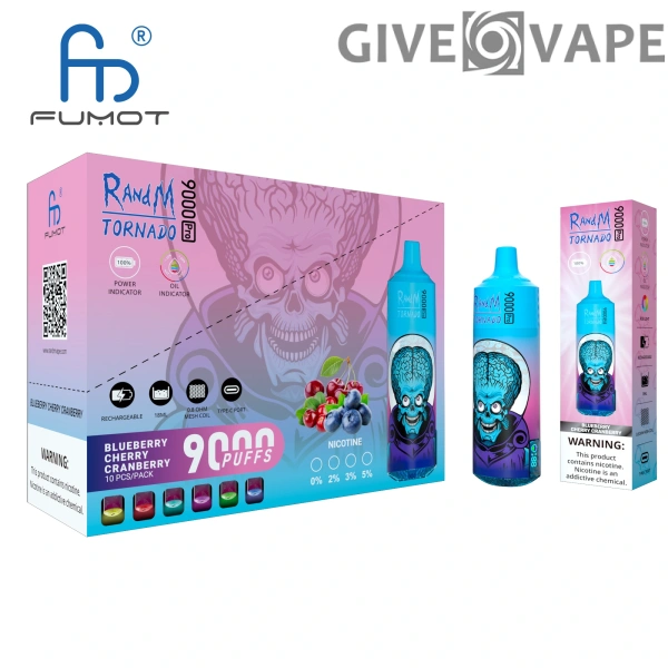RandM Tornado 9000 PRO Puffs 0% 2% 3% 5% Nízký obsah nikotinu hromadně Koupit dobíjecí jednorázové vaporizéry – GiveVape – 7