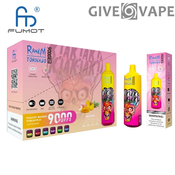 RandM Tornado 9000 PRO Puffs 0% 2% 3% 5% Nízký obsah nikotinu hromadně Koupit dobíjecí jednorázové vape velkoobchod - GiveVape - 6