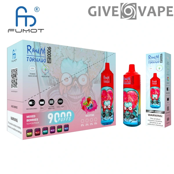 RandM Tornado 9000 PRO Puffs 0% 2% 3% 5% Nízký obsah nikotinu hromadně Koupit dobíjecí jednorázové vape velkoobchod - GiveVape - 3