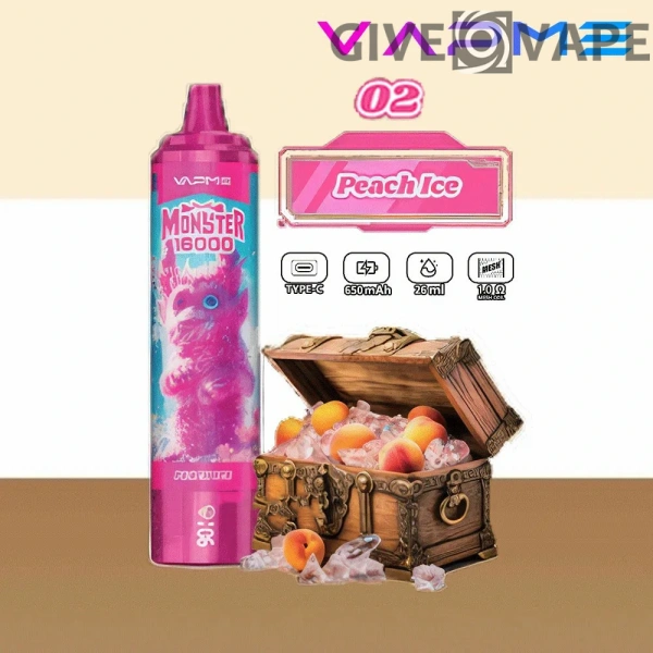 Vapme Monster 16000 Puffs 2% 5% Vapeuri de unică folosință reîncărcabile cu nicotină Cumpărare în vrac Comerț cu ridicata - GiveVape - 13
