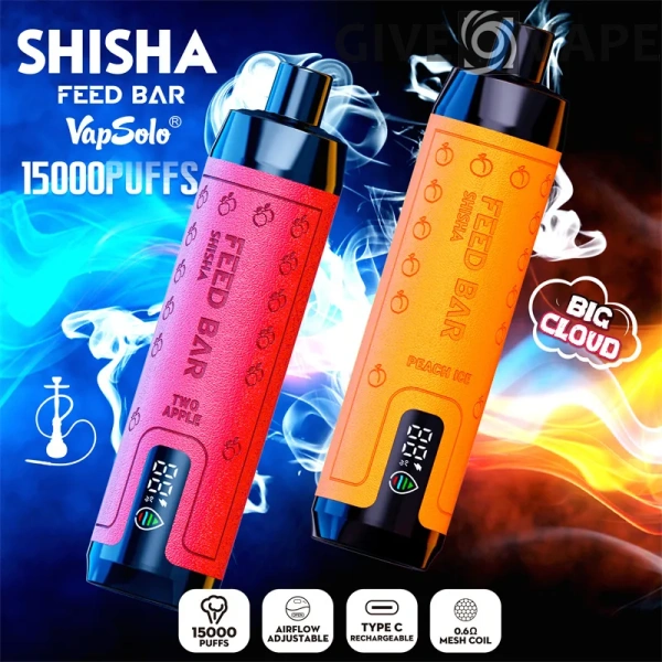 Vapsolo FEED BAR Shisha 15000 Puffs 0.5% Vapes desechables recargables con bajo contenido de nicotina Compra a granel - GiveVape - 6