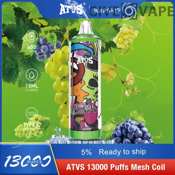 Atvs 13000 Puffs 5% Low Nicotine Rechargeable Disposable Vapes Pen Bulk Buy Wholesale - GiveVape - 11