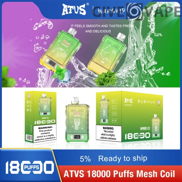 Atvs Warship 18000 Puffs 5% Penna per vapori usa e getta ricaricabile a basso contenuto di nicotina Acquista all'ingrosso - GiveVape - 7