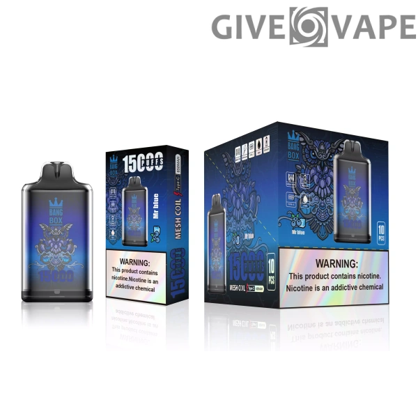 Bang Box S1 15000 Puffs 0% 2% 3% 5% Genopladelige engangsvapes med lav nikotinindhold Pen Bulk Køb Engros - GiveVape - 4