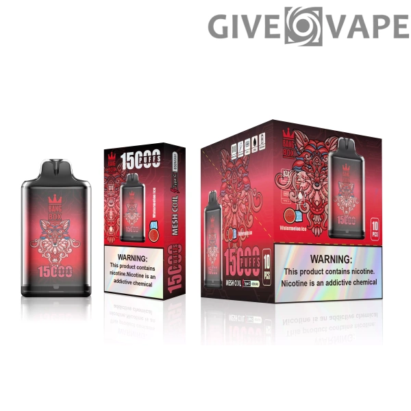 Bang Box S1 15000 Puffs 0% 2% 3% 5% Genopladelige engangsvapes med lav nikotinindhold Pen Bulk Køb Engros - GiveVape - 7