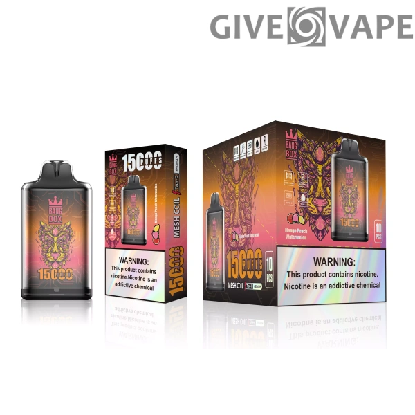 Bang Box S1 15000 Puffs 0% 2% 3% 5% Genopladelige engangsvapes med lav nikotinindhold Pen Bulk Køb Engros - GiveVape - 6