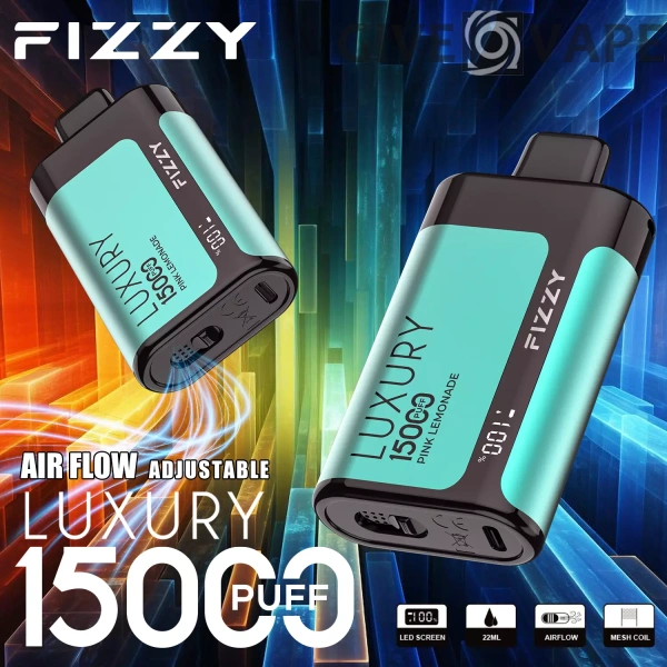 Fizzy Luxury 15000 Puffar 2% 5% Lågt nikotinhalt, uppladdningsbara disponibla vapes Penna Bulk Köp grossist - GiveVape - 3