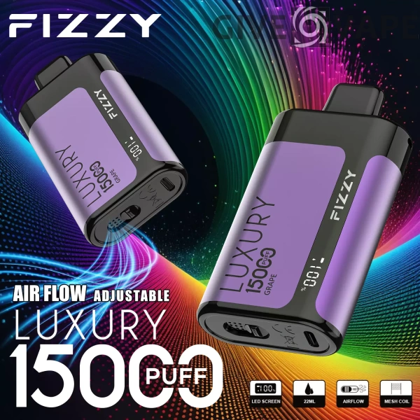 Fizzy Luxury 15000 Puffar 2% 5% Låg nikotinhalt, uppladdningsbara disponibla vapes Penna Bulk Köp grossist - GiveVape - 2