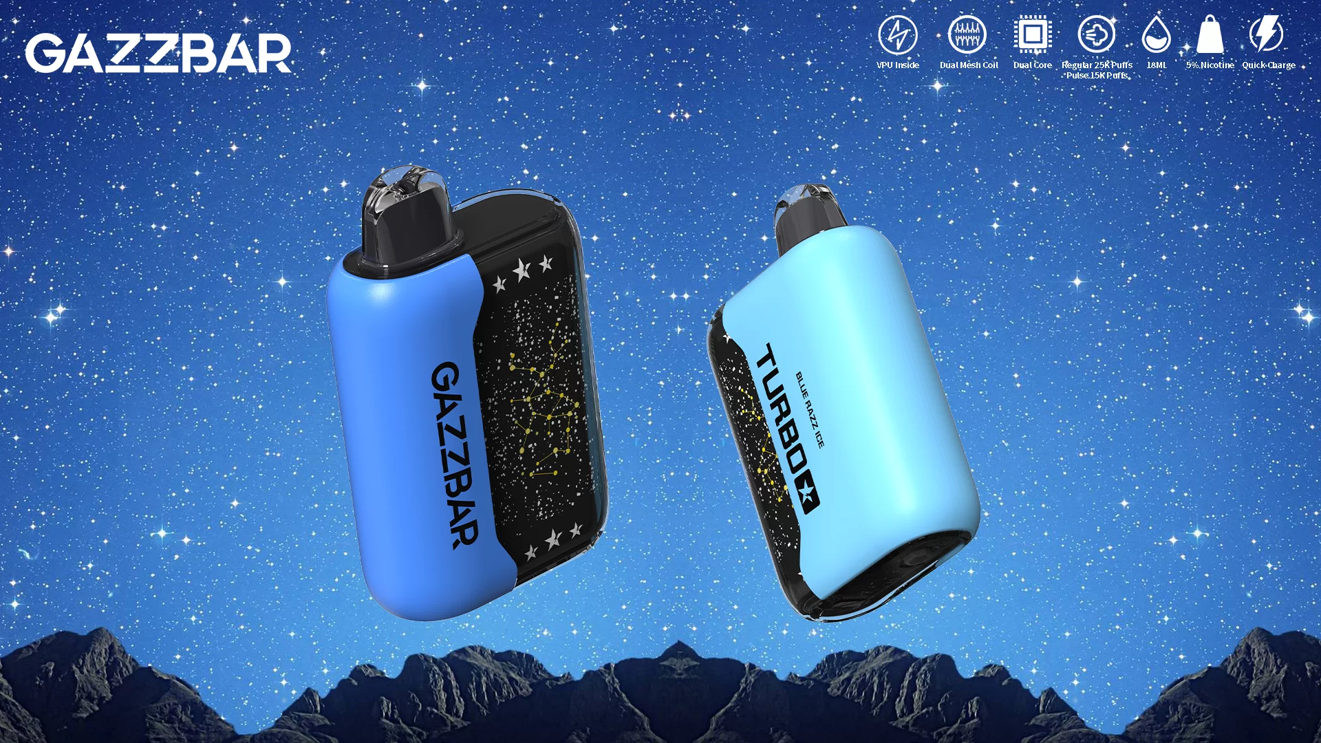 SFOG Gazzbar Turbo 30000 Puffs Stars Light Dual Mesh 5% Display a LED a basso contenuto di nicotina Penna per vaporizzatori usa e getta ricaricabile all'ingrosso Acquista all'ingrosso