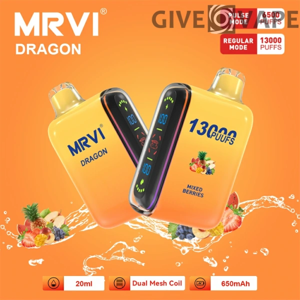 MRVI DRAGON 13000 PUFFS Kettős háló digitális képernyő 2% 5% alacsony nikotin -újratölthető, eldobható vapes toll ömlesztett vásárlás nagykereskedelem - adagvape - 10