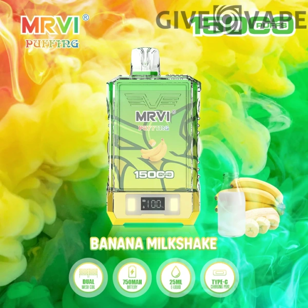 MRVI Puffing 15000 Puffs Écran numérique à double maille 2% 5% Stylo à vape jetable rechargeable à faible teneur en nicotine en vrac Acheter en gros - GiveVape - 3