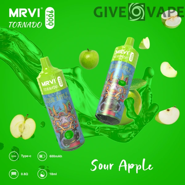 MRVI Tornado 9000 Puffs 2% 3% 5% Vapes desechables recargables con bajo contenido de nicotina Compra a granel al por mayor - GiveVape - 11