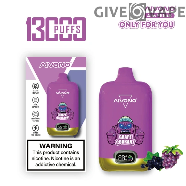 AIVONO AIM FREAK 13000 Puffs Digital Screen 0% 2% 3% 5% Nikotynowy akumulator Jednorazowy długopis Vapes Kup hurtowo - GiveVape - 6