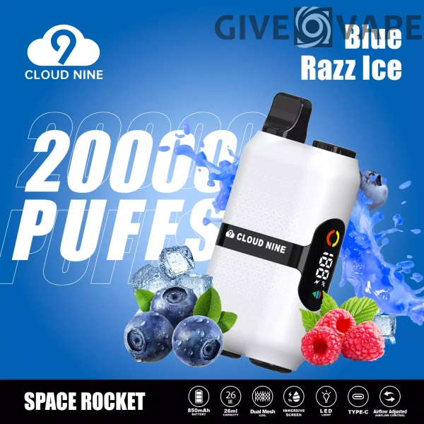CLOUD NINE D33 20000 Puffs Dual Mesh Immersive Screen 5% Genopladelig engangsvapes med lav nikotinindhold Pen Bulk Køb Engros - GiveVape - 2