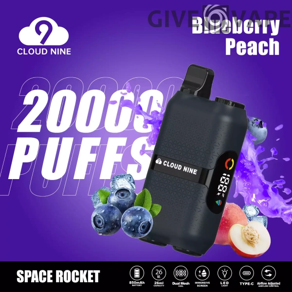 CLOUD NINE D33 20000 Puffs Dual Mesh Immersive Screen 5% Genopladelig engangsvapes med lavt nikotinindhold Pen Bulk Køb Engros - GiveVape - 3
