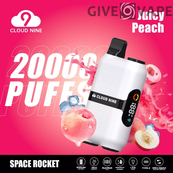 CLOUD NINE D33 20000 Puffs Dual Mesh Immersive Screen 5% Genopladelig engangsvapes med lav nikotinindhold Pen Bulk Køb Engros - GiveVape - 4