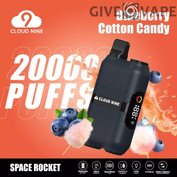 CLOUD NINE D33 20000 Puffs Dual Mesh Immersive Screen 5% Genopladelig engangsvapes med lav nikotinindhold Pen Bulk Køb Engros - GiveVape - 7